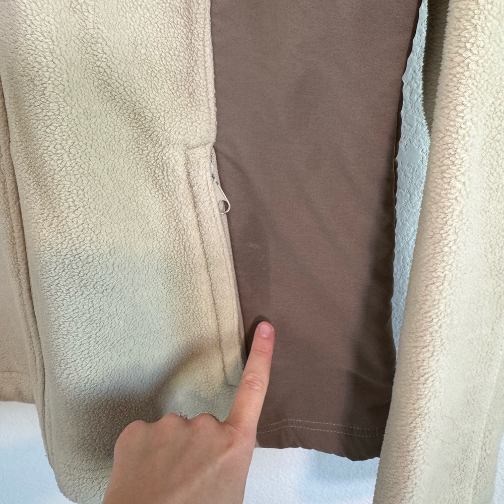 Columbia Women’s Beige Textured Zip Up‎ Jacket Size Large - Picture 6 of 11